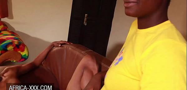 Threesome with a busty ebony woman
